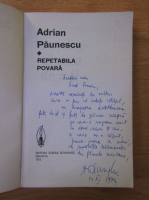 Adrian Paunescu - Repetabila povara (cu autograful autorului)