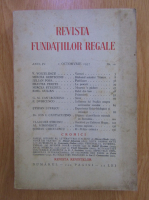 Revista Fundatiilor Regale, anul IV, nr. 10, octombrie 1937