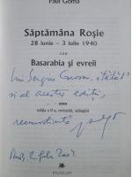 Paul Goma - Saptamana rosie (cu autograful autorului)