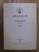 Analele Academiei Romane, anul 130, volumul VII, 1996