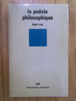 Louis Vax - La poesie philosophique