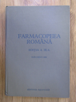 Farmacopeea Romana, editia a IX-a. Supliment 1984