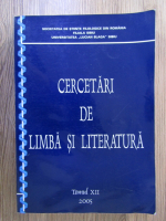 Anticariat: Victor V. Grecu - Cercetari de limba si literatura, tomul XII, 2005