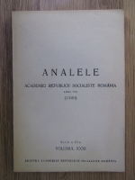 Anticariat: Analele Academiei Republicii Socialiste Romania, seria a IV-a, volumul 31, 1981