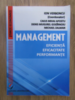 Anticariat: Ion Verboncu - Management, eficienta, eficacitate, performante