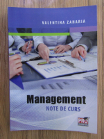 Anticariat: Valentina Zaharia - Management. Note de curs