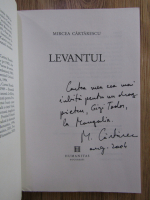 Mircea Cartarescu - Levantul (cu autograful autorului)