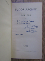 Tudor Arghezi - Scrieri (volumul 19, cu autograful Mitzurei si al lui Barutu Arghezi)