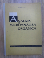 Constantin D. Albu - Analiza si microanaliza organica
