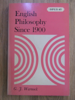 Anticariat: G. J. Warnock - English philosophy since 1900