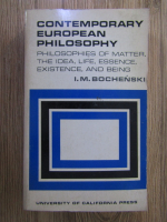 I. M. Bochenski - Contemporary european philosophy