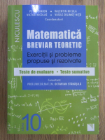 Anticariat: Petre Simion, Valentin Nicula - Matematica. Breviar teoretic. Exercitii si probleme propuse si rezolvate, clasa a X-a