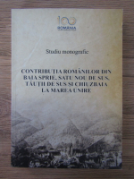 Anticariat: Studiu monografic. Contributia romanilor din Baia Sprie, Satu Nou de Sus, Tautii de Sus si Chiuzbaia la Marea Unire