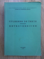 Anticariat: Culegere de texte pentru retroversiune