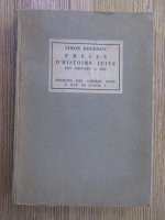 Simon Doubnov - Precis d'histoire juive des origines a 1934