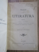 Al. G. Draghicescu - Tratat de literatura (cu autograful autorului)