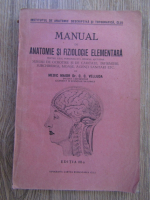 Anticariat: Constantin C. Velluda - Manual de anatomie si fiziologie elementara (1937)