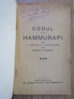 Diacon Negoita - Codul lui Hammurapi (cu autograful autorului)