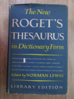 Anticariat: Norman Lewis - The new Roget's thesaurus in Dictionary form