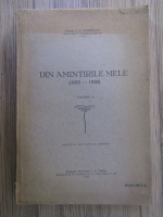 C. D. Severeanu - Din amintirile mele (volumul 1, 1929)