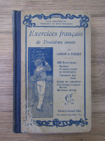 Anticariat: Exercices francais, la troisieme annee de grammaire (1925)