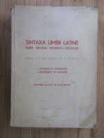 N. I. Barbu - Sintaxa limbii latine dupa metoda istorico-stilistica (1946)