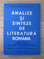 Anticariat: Radu Scorojitu - Analize si sinteze de literatura romana