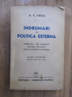 A. C. Cuza - Indrumari de politica externa