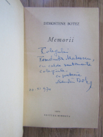 Demostene Botez - Memorii (volumul 1, cu autograful autorului)