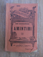 Ion Dongorozi - Amintiri