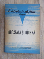 Anticariat: Rosin Elias - Ce trebuie sa stim despre oboseala si odihna