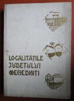 Localitatile judetului Mehedinti