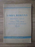 Limba romana. Manual unic pentru clasa a VIII-a medie. Notiuni de teoria literaturii (partea a II-a)