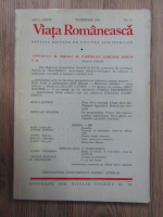 Revista Viata Romaneasca, anul LXXIX nr. 11, NOIEMBRIE 1984