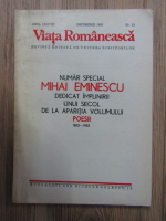 Revista Viata Romaneasca, anul LXXVIII, nr. 12, octombrie 1983