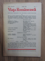 Anticariat: Revista Viata Romaneasca, anul LXXVIII nr. 7, IULIE 1981