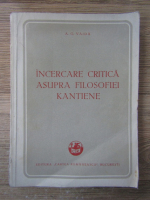 A. G. Vaida - Incercare critica asupra filosofiei kantiene