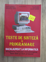 Daniela Oprescu, Rodica Pintea, Dan Grigoriu - Teste de sinteza in programare. Bacalaureat la informatica. Programe, indicatii metodologice, teze date si teze propuse