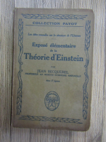 Jean Becquerel - Expose elementaire de la Theorie d'Einstein (1922)