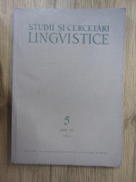 Studii si cercetari lingvistice, anul XV, nr. 5, 1964