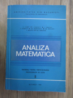 E. Campu - Analiza matematica. Manual pentru perfectionarea profesorilor de liceu (volumul 2)