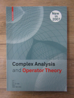 Anticariat: Complex analysis and operator theory, volumul 1, nr. 4, pp. 457-628, an 2007