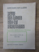 Revue des etudes sud-est europeennes, volumul 27, nr. 4, octombrie-decembrie 1989