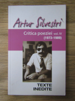 Anticariat: Artur Silvestri - Critica poeziei (volumul 4)