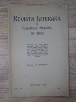 Revista literara a Colegiului National SF. Sava, anul VI, nr. 2, ianuarie 1932