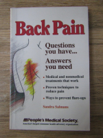 Anticariat: Sandra Salmans - Back pain. Questions you have, answers you need