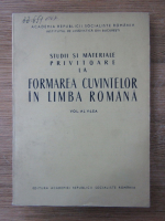 Studii si materiale privitoare la formarea cuvintelor in limba romana (volumul 5)