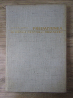 Valentin Al. Georgescu - Preemtiunea in istoria dreptului romanesc