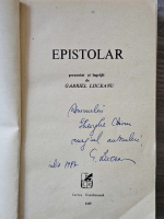 Anticariat: Gabriel Liiceanu - Epistolar (cu autograf)