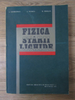 Anticariat: L. Georgescu - Fizica starii lichide